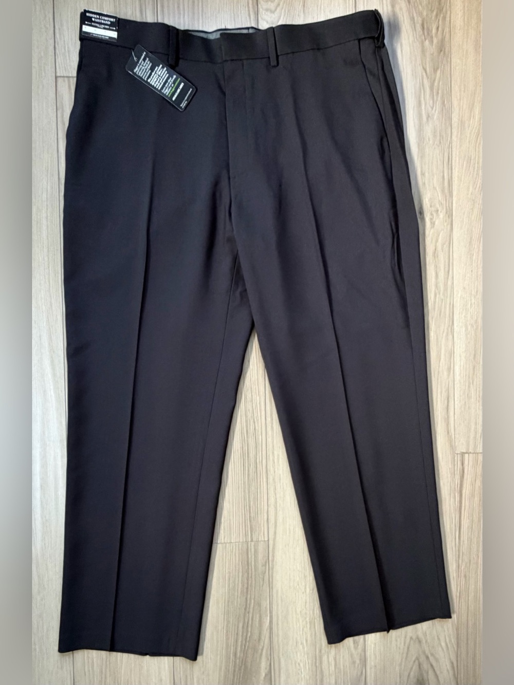 Haggar Premium Comfort Men's Black Dress Pants - Classic Straight Fit 38x29